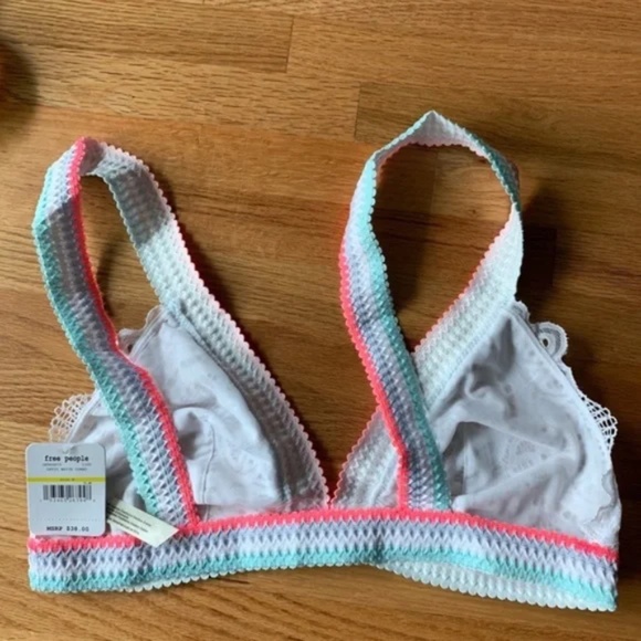 NWT Free People Colorblock Lace Bralette M - Picture 5 of 10